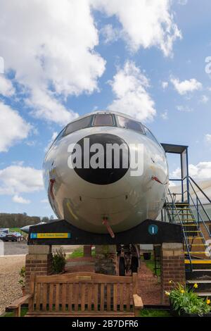 BEA Trident DH121 Aircraft Section de Havilland Aircraft Museum, Großbritannien Stockfoto