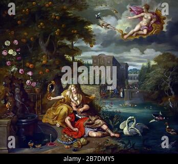 Allegorie der Liebe 1648-1659 von Jan Brueghel, dem Jüngeren 1601-1678 Familie Brueghel ( Bruegel oder Breughel ), flämische Maler 16.-17. Jahrhundert, Belgier, Belgien. Stockfoto