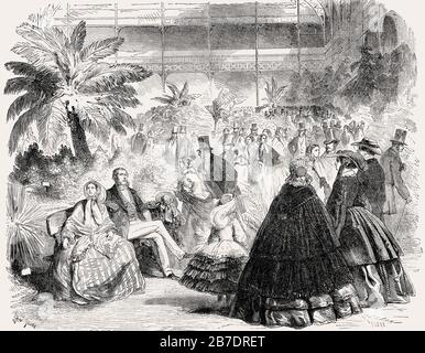 Gartenbauausstellung, Palais de l'Industrie, Paris, Frankreich, 1857 Stockfoto
