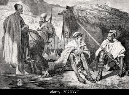 Kabyle-Volk, Berbervolk und ethnische Gruppe, die in Kabylien im Norden von Algerien, 1857 geboren wurden Stockfoto