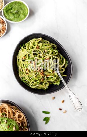 Grüne Pasta Stockfoto