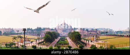 Akshardham in Indien, berühmter Hindu-Tempel von Dehli Stockfoto