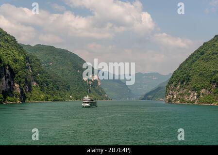 Xiling Gorge, 3 Schluchten, Jangtsekiang Stockfoto