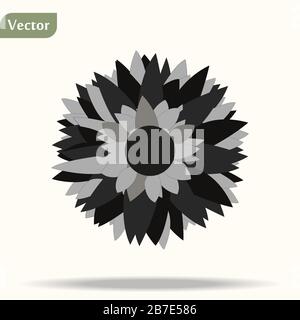 Sonnenblume isoliert auf weißem Hintergrund eps10-Abbildung Stock Vektor