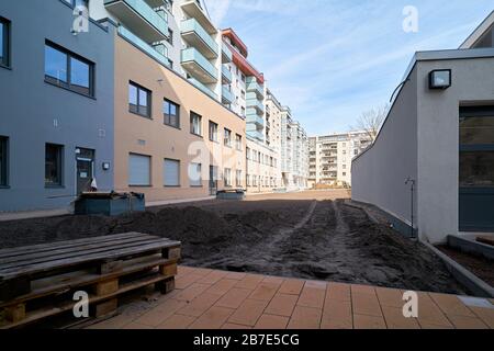 Baustelle des neu erbauten Domquartiers in der Innenstadt von Magdeburg Stockfoto