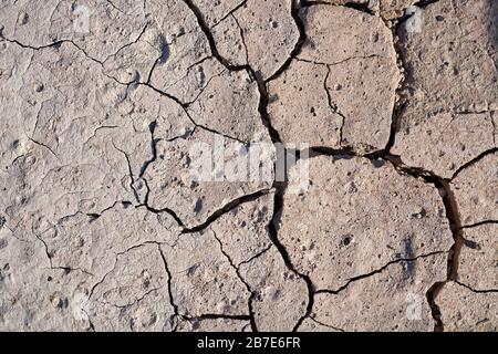 Parched Ground eines Feldes im Sommer während einer trockenen Periode Stockfoto