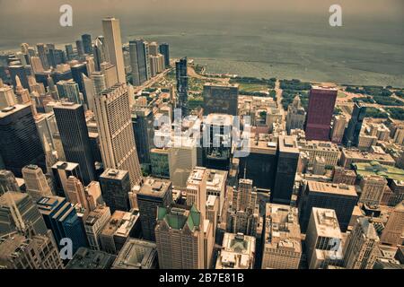 Panorama-Blick auf Chicago Stockfoto