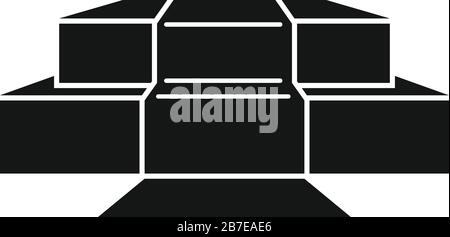 Promi-Podium-Symbol. Einfache Darstellung des Promi-Podium-Vektorsymbols für Webdesign isoliert auf weißem Hintergrund Stock Vektor