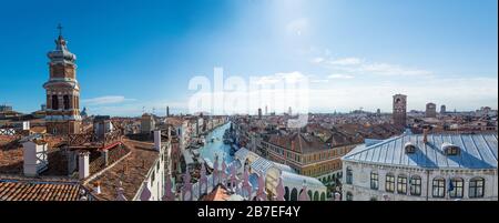 Venedig, Italien - 16. MAI 2019: Panorama von Venedig aus der Vogelperspektive Stockfoto