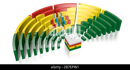 Parlamentswahl in Bolivien - 3D-Rendering Stockfoto