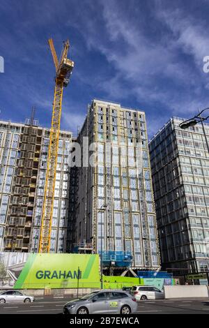 Gebäude für die Straßenentwicklung von Strang, Graham Construction, Waterfront, Liverpool Stockfoto