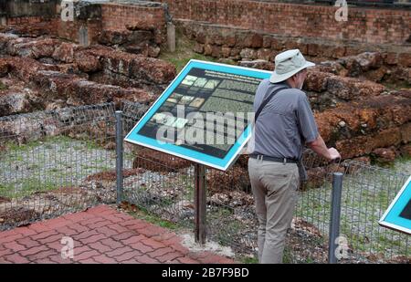 Historische Ruinen der Bastion Victoria in Melaka in Malaysia Stockfoto