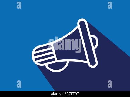 Elektro-Megafon oder Marketing-Werbe-Vektorsymbol für Apps und Websites Stock Vektor