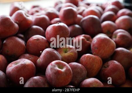 Obst und Gemüse auf biologischem Jahrmarkt-Foto Stockfoto