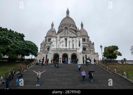 Basilique du Sacre Coeur alias Basilica of the Sacred Heart of Paris in Paris, Frankreich, Europa Stockfoto