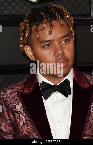 26. Januar 2020, Los Angeles, CA, USA: LOS ANGELES - 26. JANUAR: Cordae bei den Grammy Awards 2020 - Ankünfte im Staples Center am 26. Januar 2020 in Los Angeles, CA (Credit Image: © Kay Blake/ZUMA Wire) Stockfoto