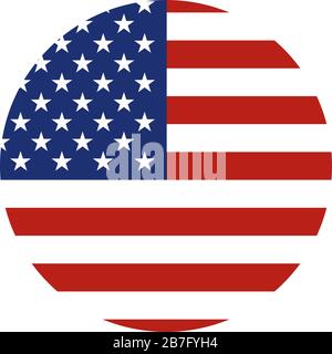 Vektorsymbole der amerikanischen Flagge Stock Vektor