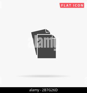 Symbol für flachen Papiervektor. Glyph-Style-Zeichen. Einfaches, handgezeichnetes Illustrationen Symbol für Konzeptinfografiken, Designs Projekte, UI und UX, Website oder Mob Stock Vektor