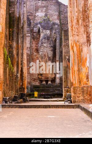 Sri Lanka Anuradhapura Polonnaruwa das Quadrangle Thuparama Gedige Shrine Image House baute Minister von König Parakramabahu innen Lankatilaka Stockfoto