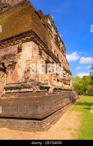 Sri Lanka Anuradhapura Polonnaruwa das Viereck Thuparama Gedige Schrein Bild Haus Detail gebaut Minister von König Parakramabahu Lankatilaka Stockfoto