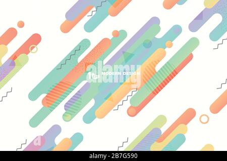 Abstrakter Verlauf bunte abgerundete Linien Muster Bildhintergrund. Dekorieren für Werbung, Poster, Grafiken, Vorlagendesign. Illustrationsvektor eps10 Stock Vektor