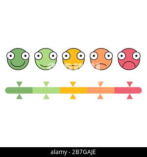 Feedback Design Konzept und Emotionen Vektor Illustration Stock Vektor