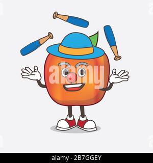 Ein Bild von Honeycrisp Apple Zeichentrick-Maskottchen spielen Juggling Stockfoto