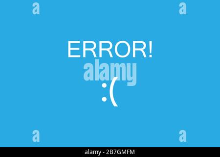 Fehler im Symbol für das Hintergrundsymbol auf dem Bildschirm Stock Vektor