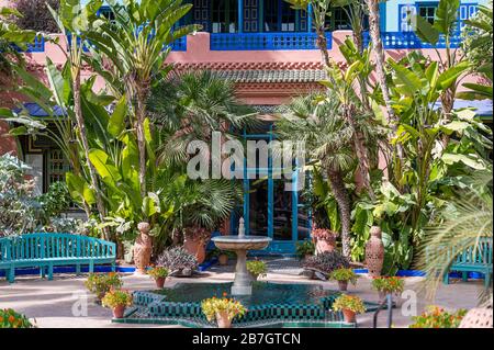 Jardin Majorelle in Marrakesch. Marokko Stockfoto