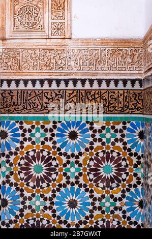 Saadian Tombs, Marrakesch. Marokko Stockfoto