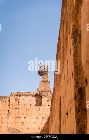 El Badii-Palast, Marrakesch. Marokko Stockfoto