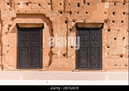 El Badii-Palast, Marrakesch. Marokko Stockfoto