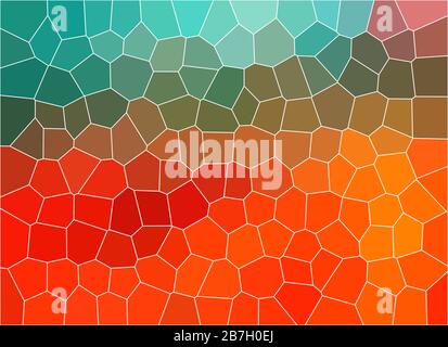 Abstrakter mehrfarbiges, kaputtes Farbglas mit Hintergrundeffekt in Illustration Texture Design Stockfoto
