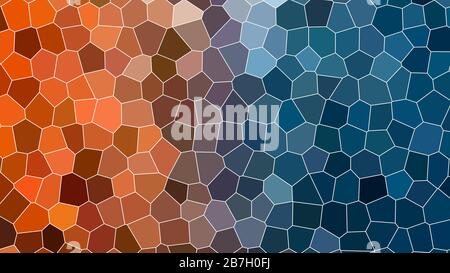Abstrakter mehrfarbiges, kaputtes Farbglas mit Hintergrundeffekt in Illustration Texture Design Stockfoto