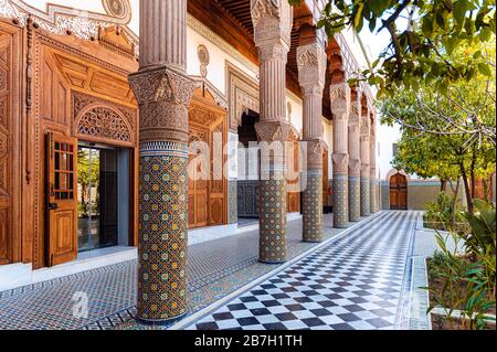 Dar el Bacha Museum of Confluences, Marrakesch. Marokko Stockfoto