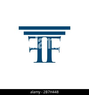 F F Letter Logo Template Illustration Design. Vektor EPS 10. Stockfoto