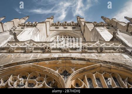 Cambridge, Cambridgeshire/England, Großbritannien - Detail of King's College Chapel, ein konstituierendes College der University of Cambridg Stockfoto