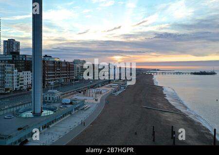 Frühmorgendliche Ausblicke auf Brighton und Hove von oben während des Kovid19-Ausbruchs Stockfoto