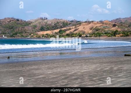 Panorama-Blick auf Playa Venao entlang der Pazifikküste in Pedasi Panama Stockfoto