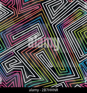 Leuchtendes Neon-nahtloses Muster Stock Vektor