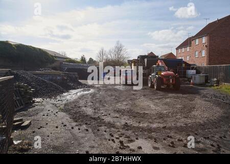 Coal Merchants Yard in East Yorkshire, England, Großbritannien, GB. Stockfoto