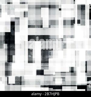 Einfarbiges Quadrate nahtloses Muster mit Grunge-Effekt Stock Vektor