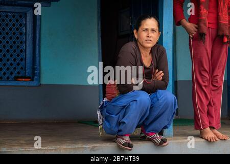 Porträts von Menschen, Pokhara, Nepal Stockfoto