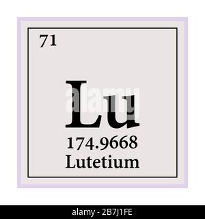 Lutetium Periodic Table of the Elements Vector Illustration eps 10 Stock Vektor