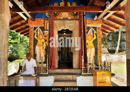 Sri Lanka, Kandy, Vishnu Devale Tempel, Dedimunda Devalaya Stockfoto