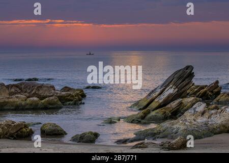 Leben am Ufer des Malawi-Sees - Malawi Stockfoto