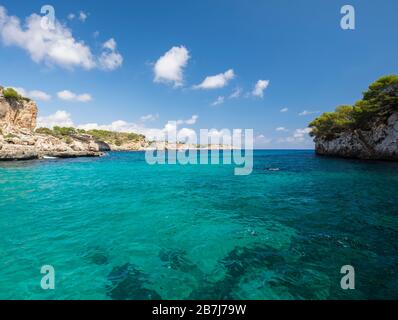 Das atemberaubende Meer von Mallorca. Mallorca Insel.Spanien Stockfoto