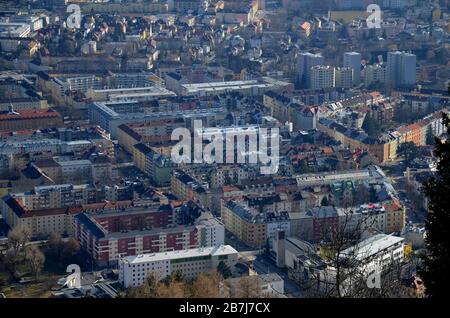 Österreich, Österreich,  : Blick von der Hungerburg auf die Stadt Stockfoto