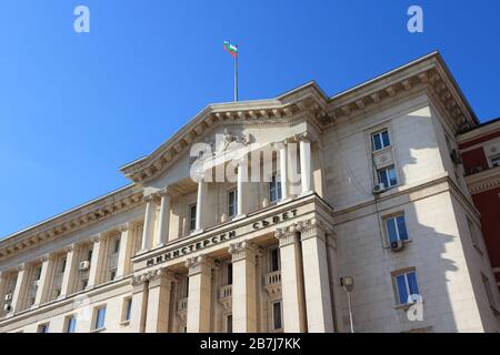 Der bulgarischen Regierung - Ministerrat Gebäude in Sofia. Stockfoto