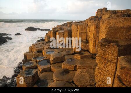 Amazing Giant's Causeway, Co. Antrim, Nordirland Stockfoto